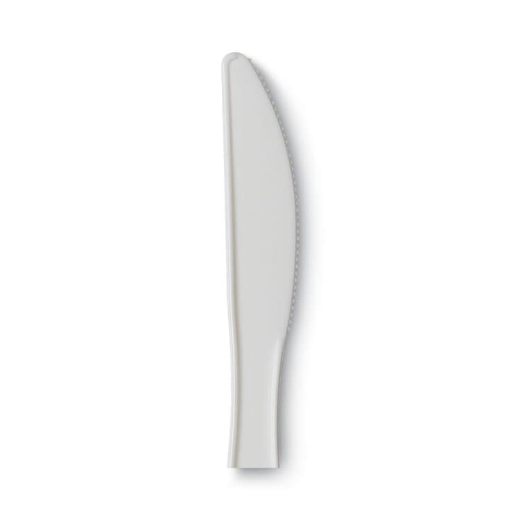 DIXIE FOOD SERVICE Plastic Cutlery, Mediumweight Knife, White, 1,000/Carton (DXEPKM21) thumbnail 3