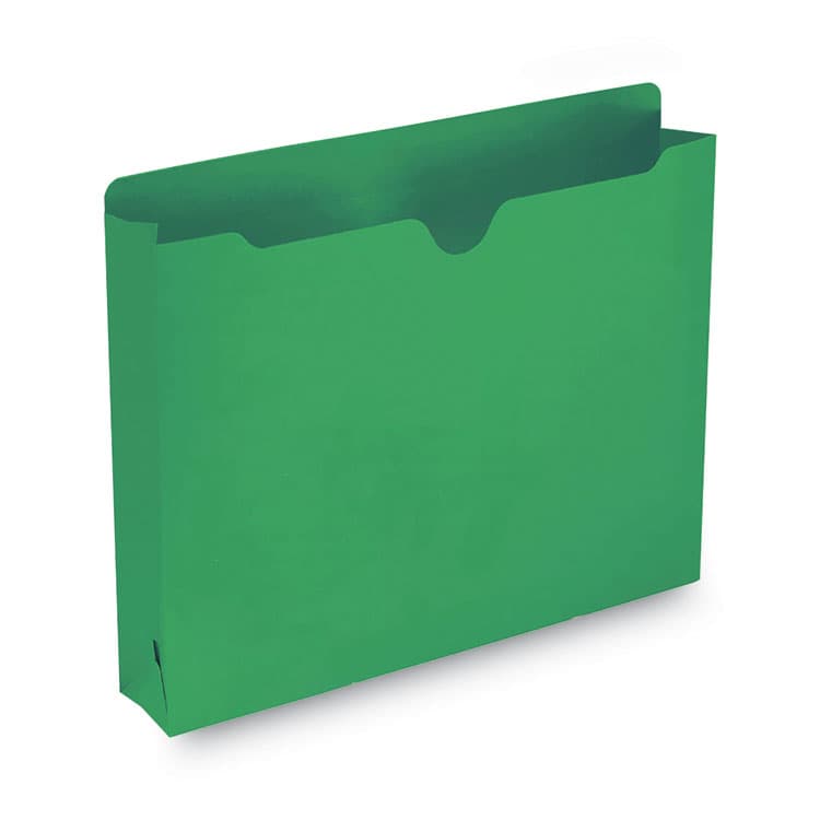 SMEAD MANUFACTURING CO. Colored File Jackets with Reinforced Double-Ply Tab, Straight Tab, Letter Size, Green, 50/Box (SMD75563) thumbnail 4