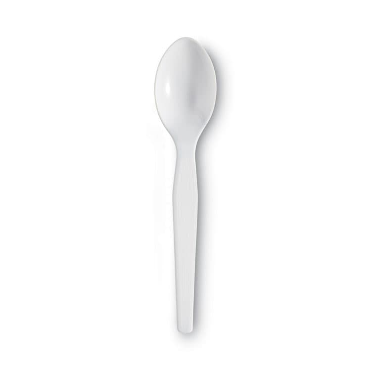 DIXIE FOOD SERVICE Plastic Cutlery, Heavyweight Spoon, White, 100/Box, 10 Boxes/Carton (DXETH207CT) thumbnail 2