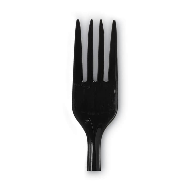 DIXIE FOOD SERVICE Individually Wrapped Heavyweight Forks, 6.88", Plastic, Black, 1,000/Carton (DXEPFH53C) thumbnail 3