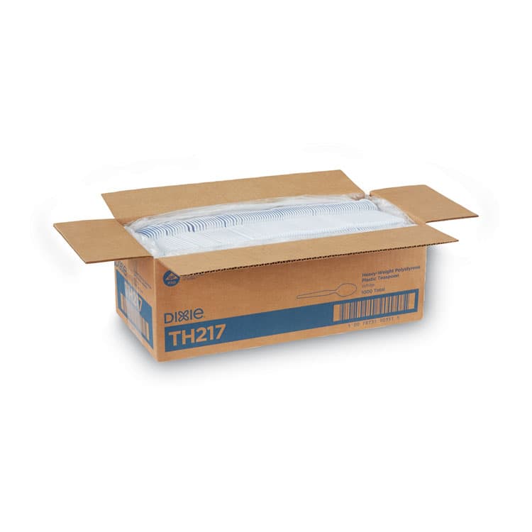 DIXIE FOOD SERVICE Plastic Cutlery, Heavyweight Spoon, White, 1,000/Carton (DXETH217) thumbnail 4