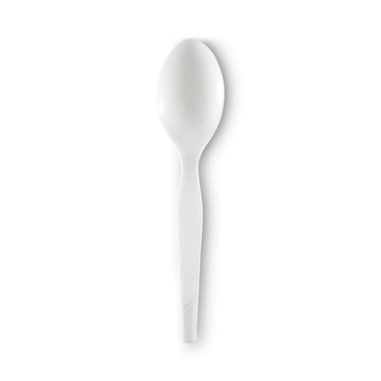 DIXIE FOOD SERVICE Plastic Cutlery, Heavy Mediumweight Spoon, White, 1,000/Carton (DXETM217) thumbnail 2