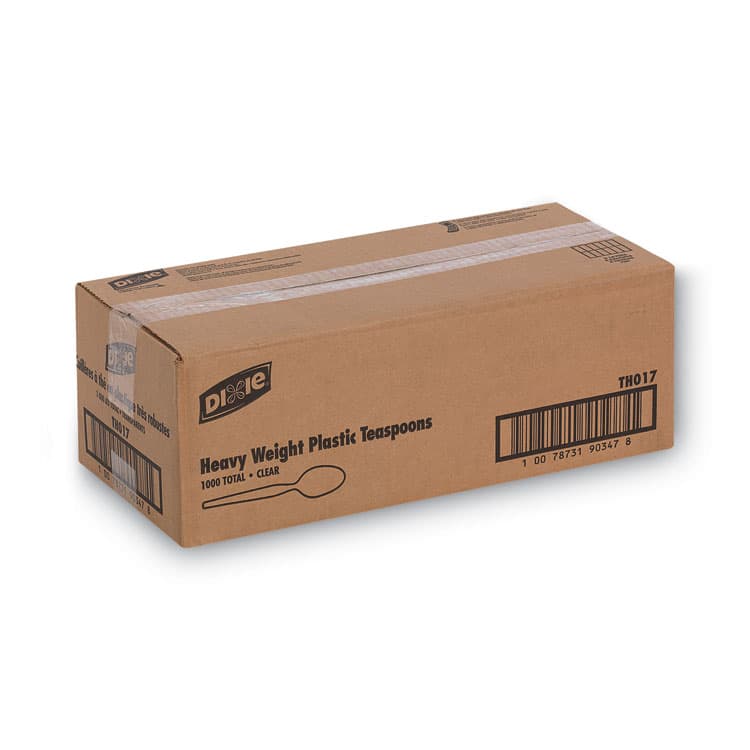 DIXIE FOOD SERVICE Plastic Cutlery, Heavyweight Spoon, Crystal Clear, 1,000/Carton (DXETH017) thumbnail 4