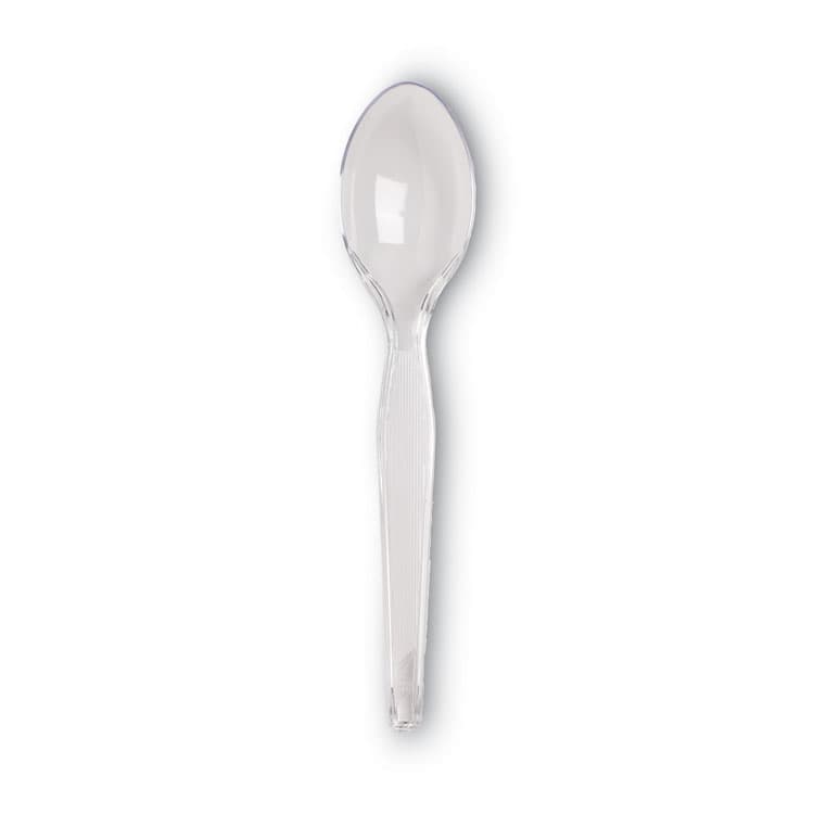 DIXIE FOOD SERVICE Plastic Cutlery, Heavyweight Spoon, Crystal Clear, 1,000/Carton (DXETH017) thumbnail 2