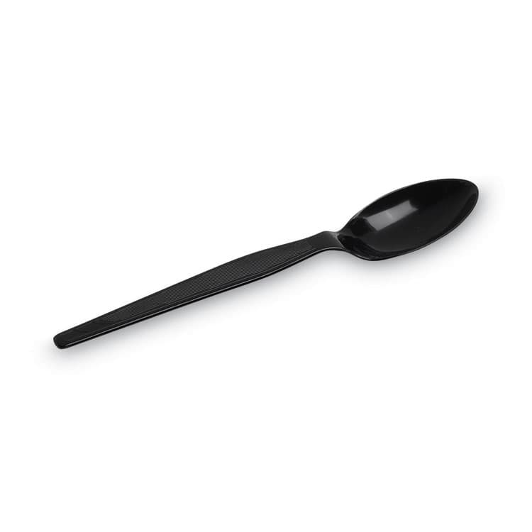 DIXIE FOOD SERVICE Individually Wrapped Heavyweight Spoon, Plastic, Black, 1,000/Carton (DXETH53C7) thumbnail 3