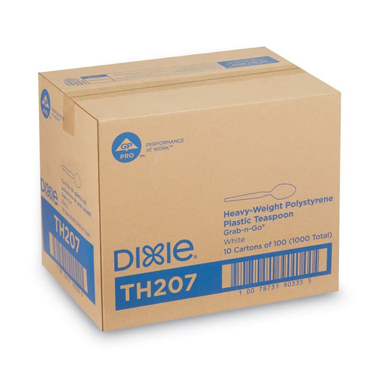 DIXIE FOOD SERVICE Plastic Cutlery, Heavyweight Spoon, White, 100/Box (DXETH207) thumbnail 4