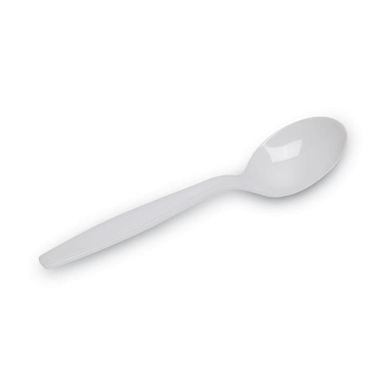 DIXIE FOOD SERVICE Plastic Cutlery, Heavyweight Soup Spoon, White, 100/Box (DXESH207) thumbnail 4