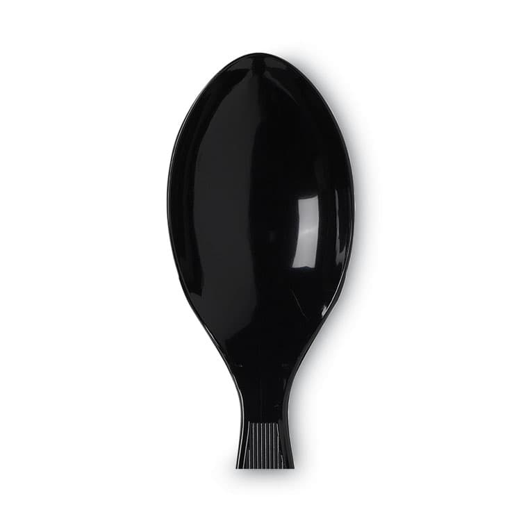 DIXIE FOOD SERVICE Plastic Cutlery, Heavy Mediumweight Spoon, Black, 1,000/Carton (DXETM517) thumbnail 2