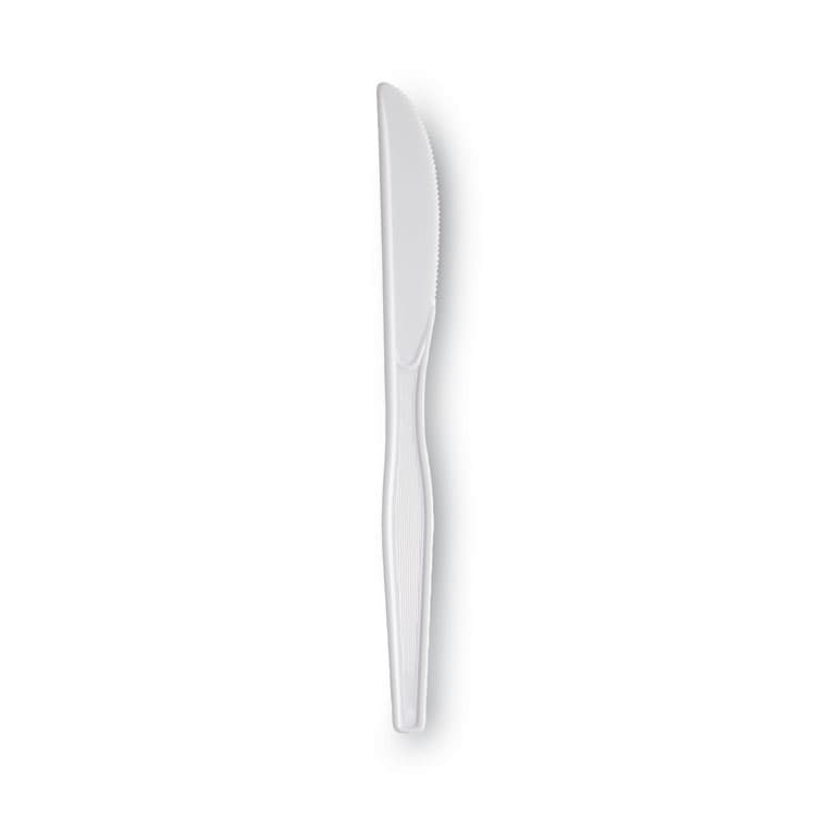 DIXIE FOOD SERVICE Plastic Cutlery, Heavyweight Knife, White, 1,000/Carton (DXEKH207CT) thumbnail 3