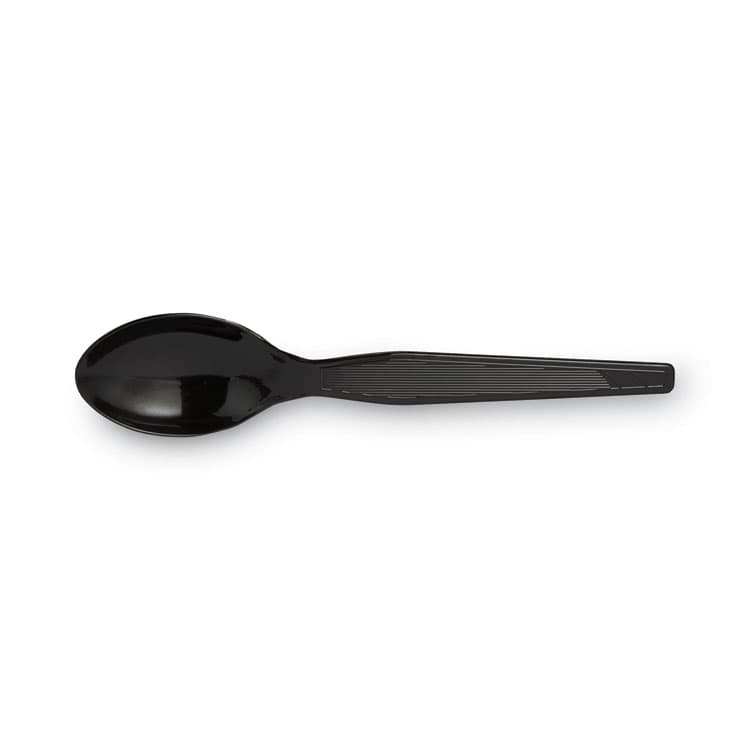 DIXIE FOOD SERVICE Plastic Cutlery, Heavyweight Spoon, Black, 1,000/Carton (DXETH517) thumbnail 4