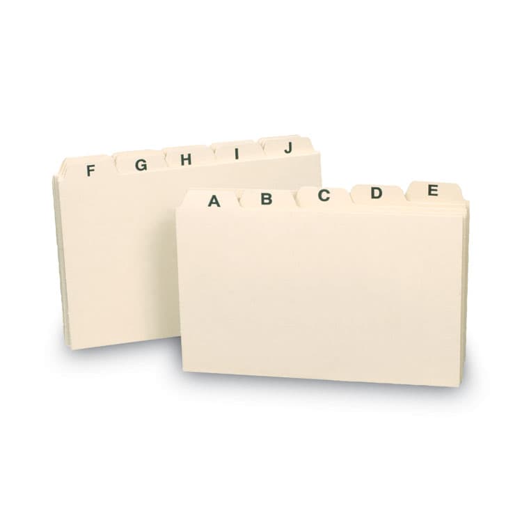 SMEAD MANUFACTURING CO. Manila Card Guides, 1/5-Cut Top Tab, A to Z, 3 x 5, Manila, 25/Set (SMD55076) thumbnail 4