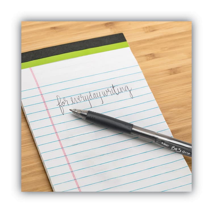 BIC CORP. BU3 Ballpoint Pen, Retractable, Bold 1 mm, Black Ink, Smoke/Black Barrel, Dozen (BICBU311BK) thumbnail 4