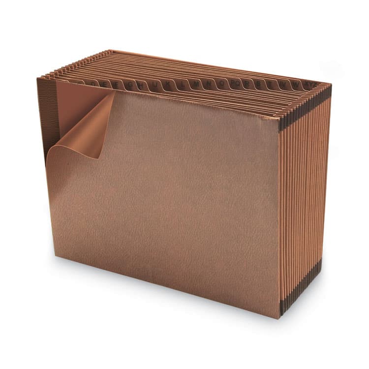 SMEAD MANUFACTURING CO. TUFF Expanding Open-Top Stadium File, 21 Sections, 1/21-Cut Tabs, Letter Size, Redrope (SMD70425) thumbnail 4