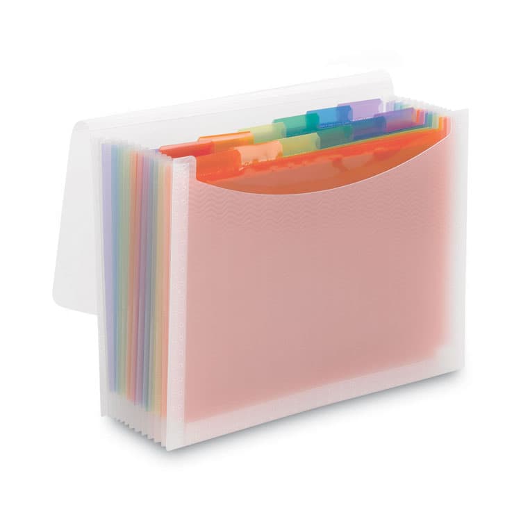 SMEAD MANUFACTURING CO. ColorVue Expanding File, 13 Sections, Cord/Hook Closure, 1/6-Cut Tabs, Letter Size, Randomly Assorted Colors (SMD70723) thumbnail 4