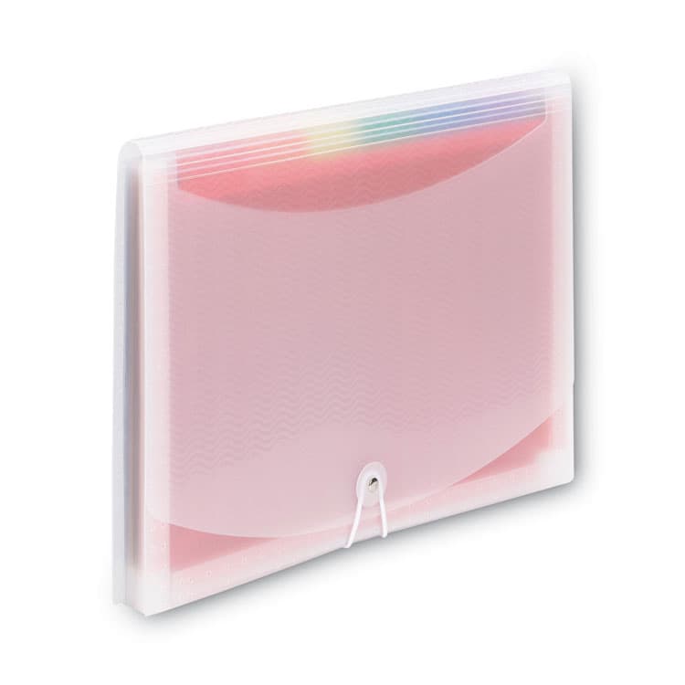 SMEAD MANUFACTURING CO. ColorVue Expanding File, 13 Sections, Cord/Hook Closure, 1/6-Cut Tabs, Letter Size, Randomly Assorted Colors (SMD70723)