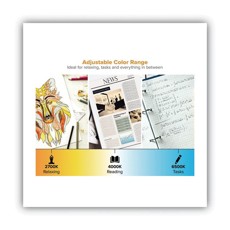 STANLEY BOSTITCH Dimmable-Bar LED Desk Lamp, White (BOSVLED1813WH) thumbnail 4