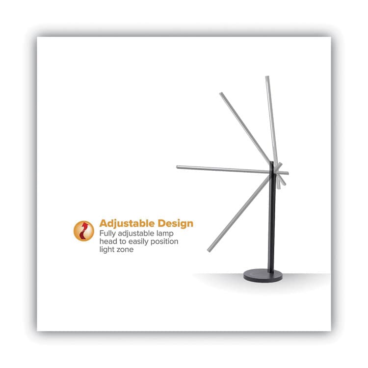 STANLEY BOSTITCH Folding LED Desk and Table Lamp, Black (BOSVLED1826BLK) thumbnail 3