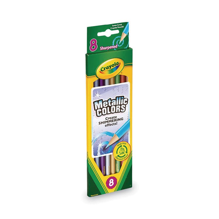 BINNEY & SMITH / CRAYOLA Metallic Colors Pencil Set, Assorted Metallic Lead and Barrel Colors, 8/Pack (CYO683708) thumbnail 3