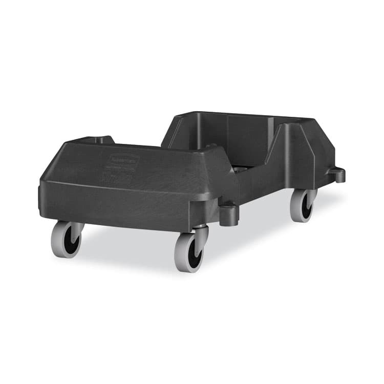 RUBBERMAID COMMERCIAL PROD. Slim Jim Resin Trainable Dolly, 120 lb Capacity, 23.86 x 14.71 x 8.36, Black (RCP1980602)