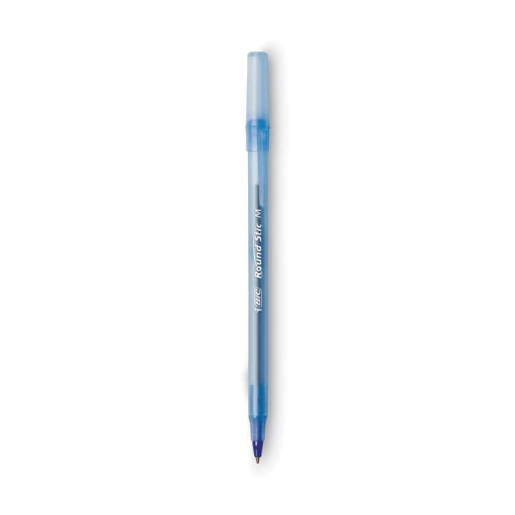 BIC CORP. Round Stic Xtra Life Ballpoint Pen Value Pack, Stick, Medium 1 mm, Blue Ink, Translucent Blue Barrel, 60/Box (BICGSM609BE) thumbnail 2