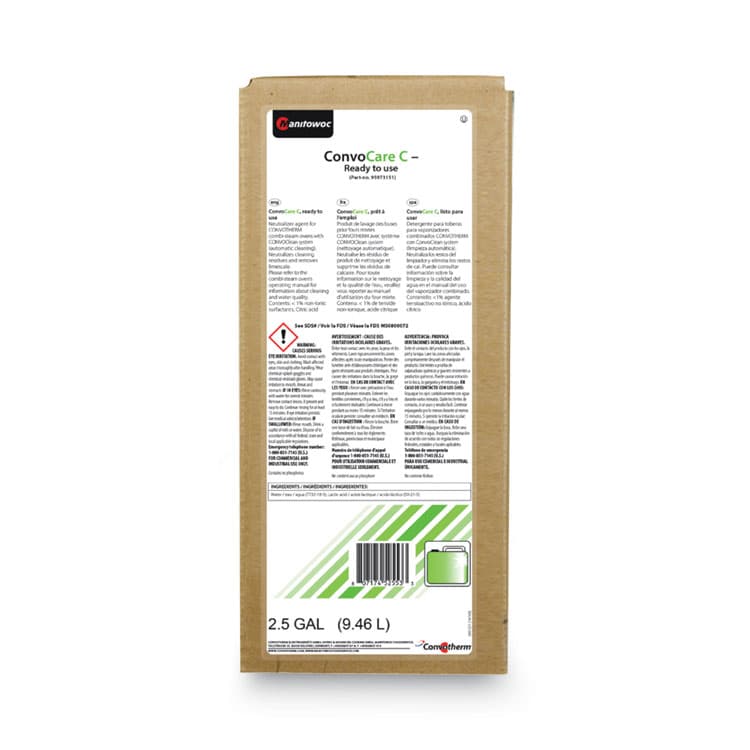 DIVERSEY ConvoCare C, 2.5 gal Bag-in-Box (DVS95973151)