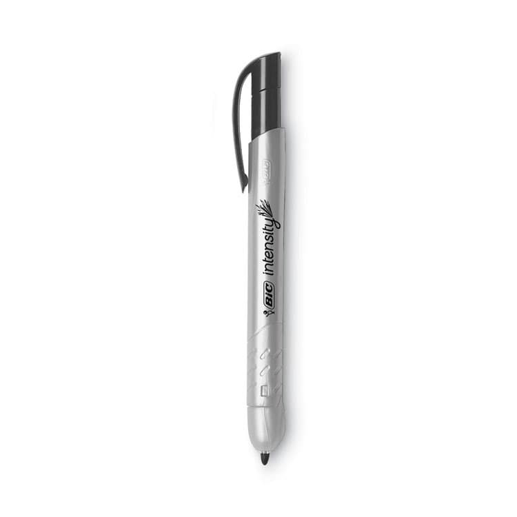 BIC CORP. Intensity Retractable Permanent Marker, Fine Bullet Tip, Black, Dozen (BICPMR11BK) thumbnail 2