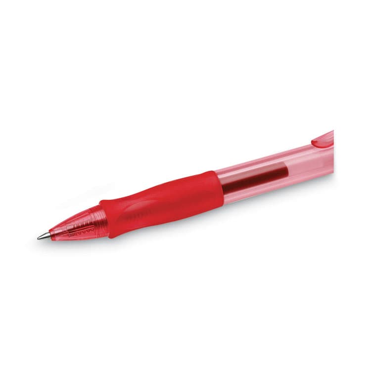 BIC CORP. Gel-ocity Gel Pen, Retractable, Medium 0.7 mm, Red Ink, Translucent Red Barrel, Dozen (BICRLC11RD) thumbnail 4