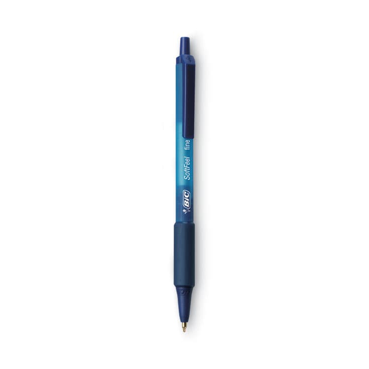 BIC CORP. Soft Feel Ballpoint Pen Value Pack, Retractable, Medium 1 mm, Blue Ink, Blue Barrel, 36/Pack (BICSCSM361BE) thumbnail 2