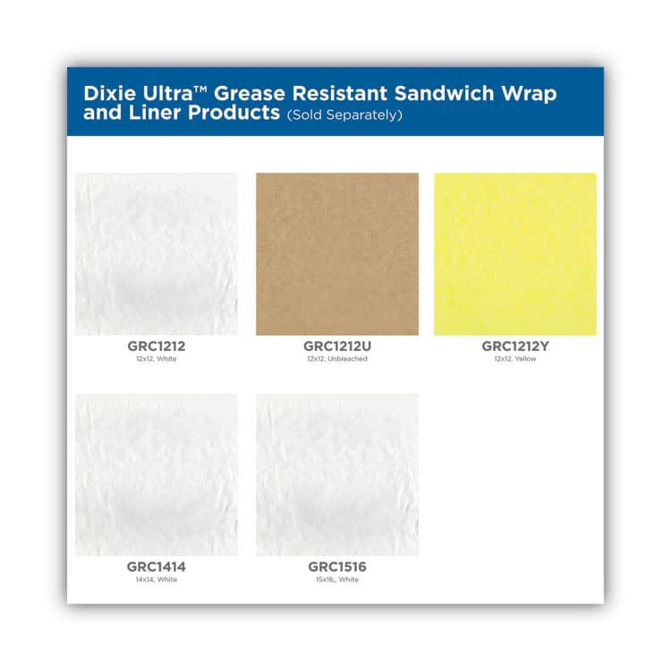 DIXIE FOOD SERVICE All-Purpose Food Wrap, Dry Wax Paper, 15 x 16, White, 1,000 Sheets/Pack, 3 Packs/Carton (DXEGRC1516) thumbnail 4