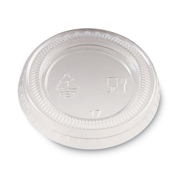 DIXIE FOOD SERVICE Plastic Portion Cup Lid, Fits 1 oz Portion Cups, Clear, 4,800/Carton (DXEPL10CLEAR)