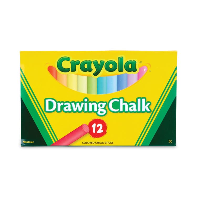 BINNEY & SMITH / CRAYOLA Colored Drawing Chalk, 3.19" x 0.38" Diameter, 12 Assorted Colors 12 Sticks/Set (CYO510403) thumbnail 2