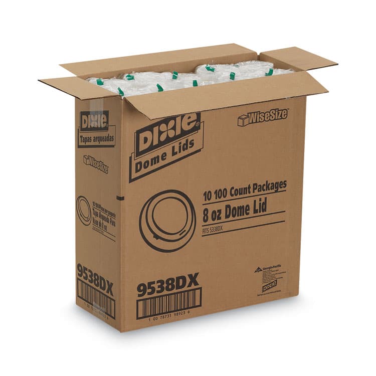 DIXIE FOOD SERVICE Drink-Thru Lid, Fits 8 oz Hot Cups, Plastic, White, 1,000/Carton (DXE9538DX) thumbnail 4