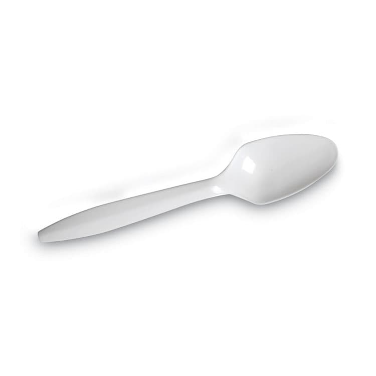 DIXIE FOOD SERVICE Plastic Cutlery, Mediumweight Spoon, White, 1,000/Carton (DXEPTM21) thumbnail 3
