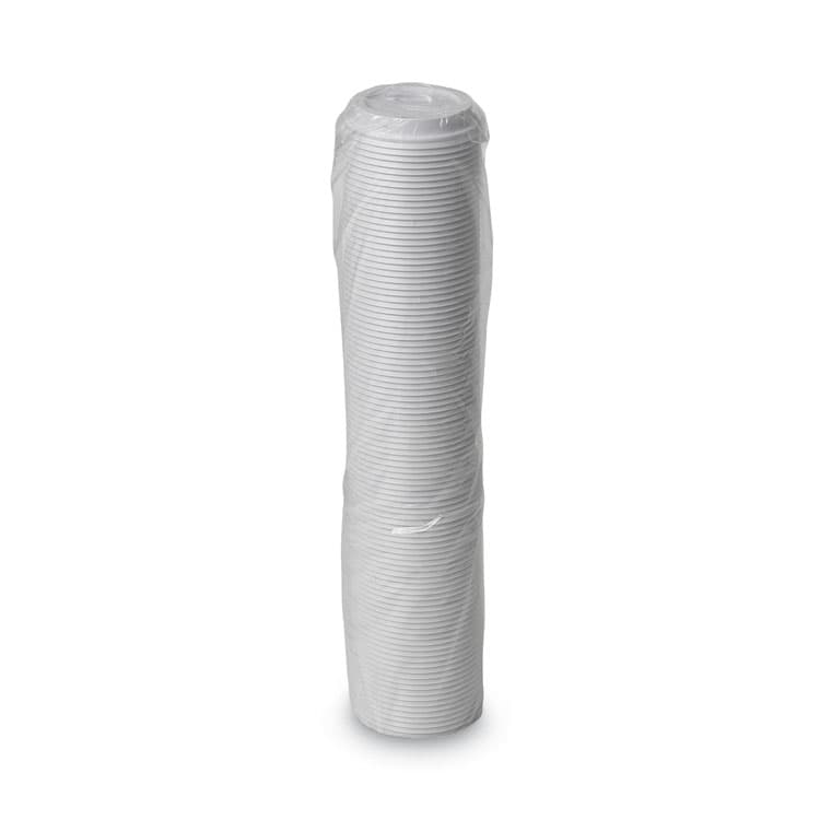 DIXIE FOOD SERVICE Dome Drink-Thru Lids, Fits 10 oz to 20 oz Dixie Hot Cups, Plastic, White, 100/Pack (DXED9542PK) thumbnail 3