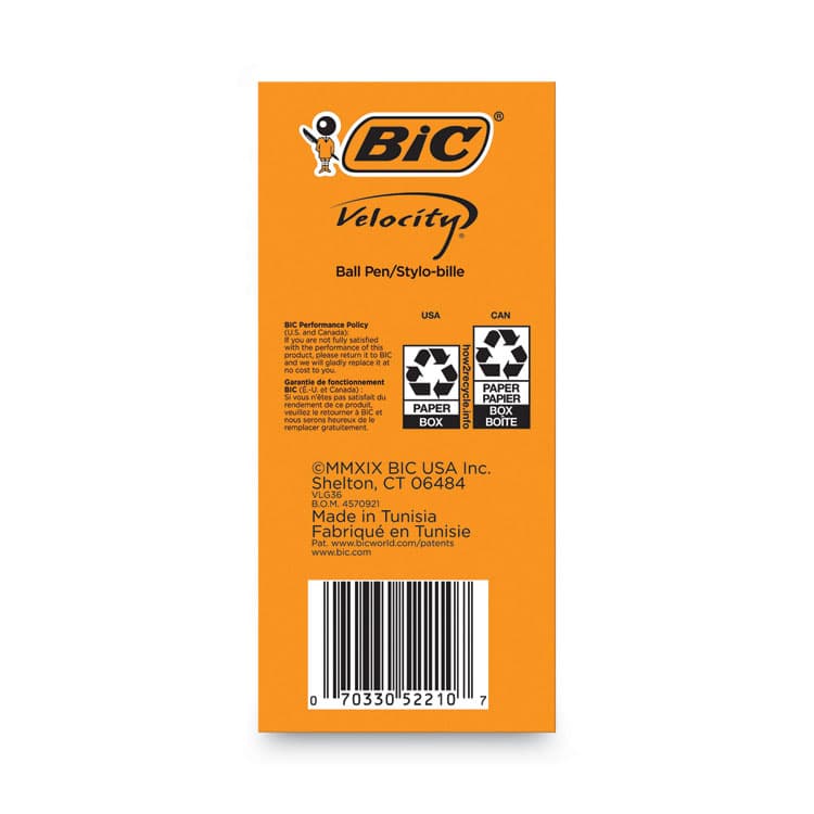 BIC CORP. Velocity Easy Glide Ballpoint Pen Value Pack, Retractable, Medium 1 mm, Black Ink, Black Barrel, 36/Pack (BICVLG361BK) thumbnail 3