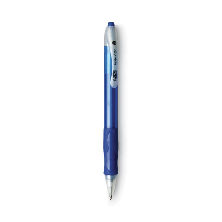 BIC CORP. Velocity Easy Glide Ballpoint Pen Value Pack, Retractable, Medium 1 mm, Blue Ink, Translucent Blue Barrel, 36/Pack (BICVLG361BE) thumbnail 2