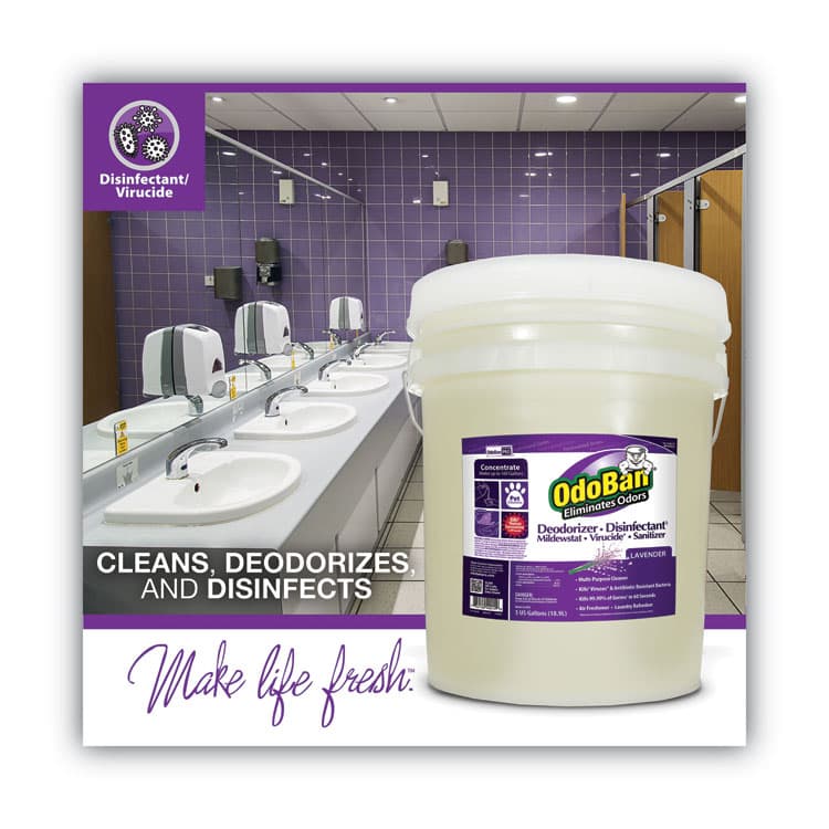 CLEAN CONTROL CORPORATION Concentrated Odor Eliminator and Disinfectant, Lavender Scent, 5 gal Pail (ODO9111625G) thumbnail 4