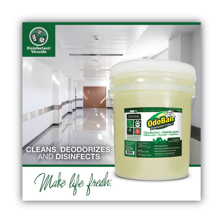 CLEAN CONTROL CORPORATION Concentrated Odor Eliminator and Disinfectant, Eucalyptus, 5 gal Pail (ODO9110625G) thumbnail 4