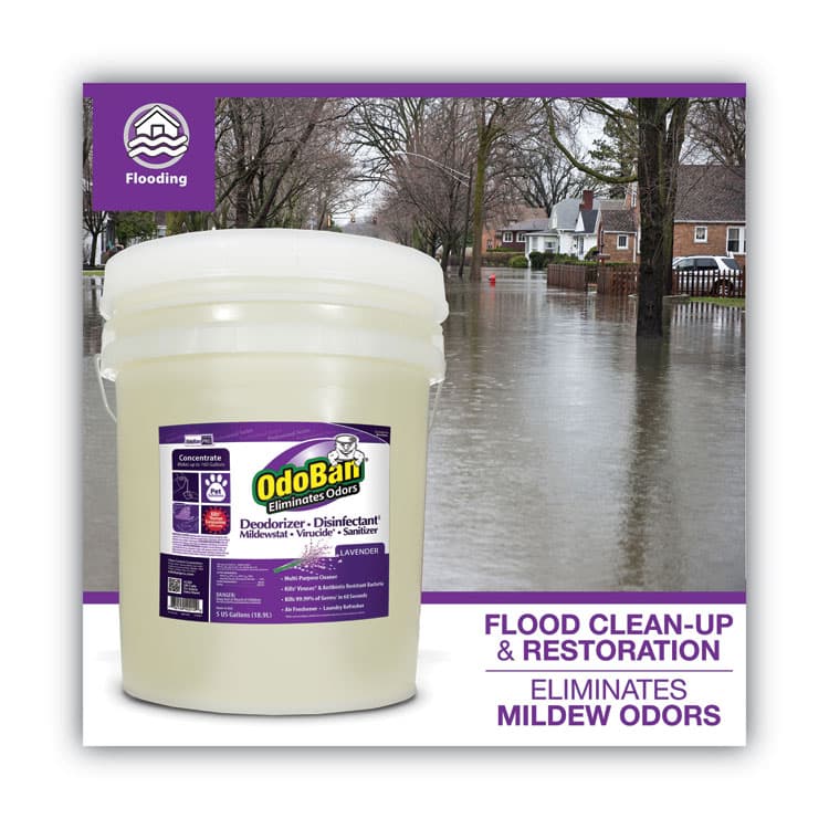 CLEAN CONTROL CORPORATION Concentrated Odor Eliminator and Disinfectant, Lavender Scent, 5 gal Pail (ODO9111625G) thumbnail 3
