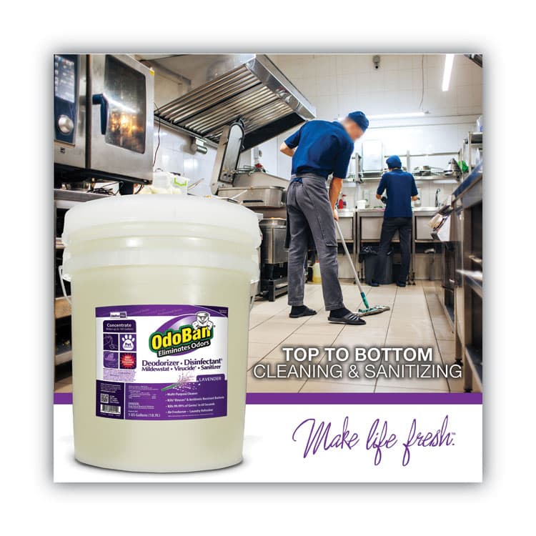 CLEAN CONTROL CORPORATION Concentrated Odor Eliminator and Disinfectant, Lavender Scent, 5 gal Pail (ODO9111625G) thumbnail 2