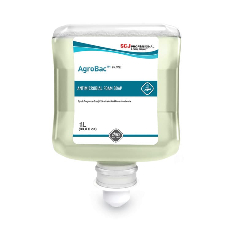 SC JOHNSON AgroBac Pure Foam Wash Manual Cartridge Refill, Unscented, 1 L, 6/Carton (SJNAGB1L)