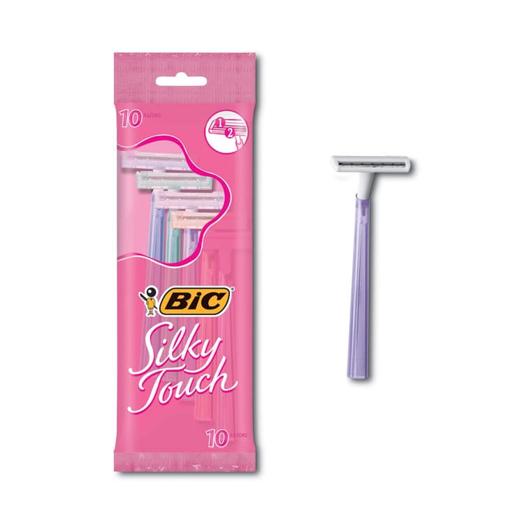 BIC CORP. Silky Touch Women's Disposable Razor, 2 Blades, Assorted Colors, 10/Pack (BICSTWP101)