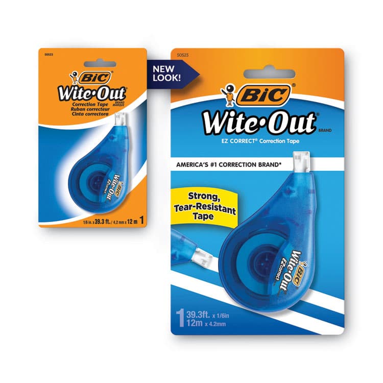 BIC CORP. Wite-Out Brand EZ Correct Correction Tape, Non-Refillable, 0.17" x 39.33 ft, White Tape, Randomly Assorted Dispenser Colors (BICWOTAPP11) thumbnail 4