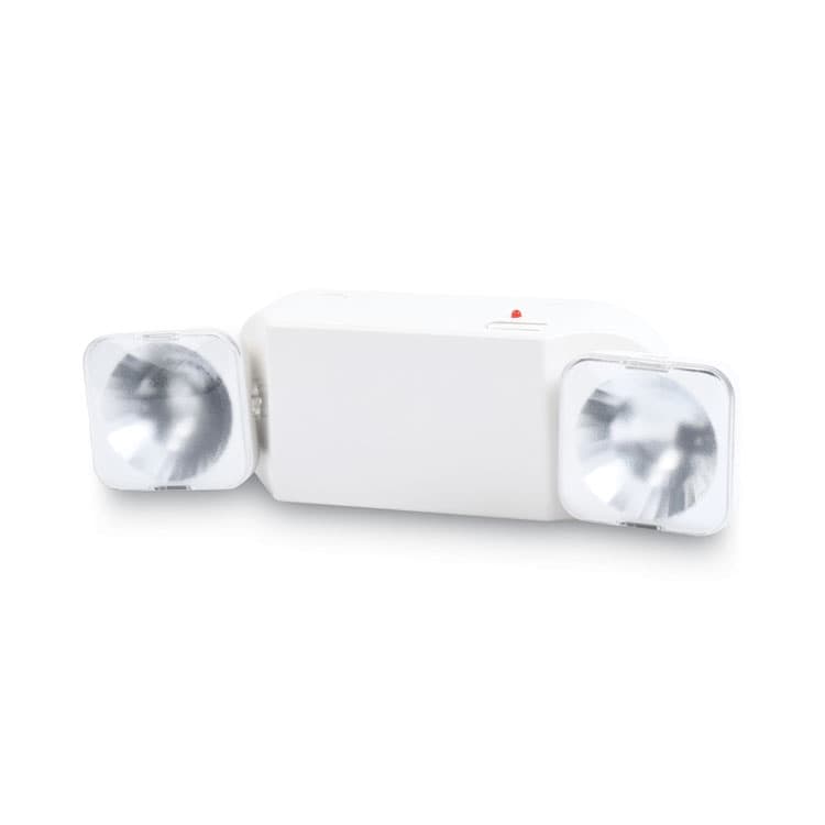 TATCO Swivel Head Twin Beam Emergency Lighting Unit, 12.75w x 4d x 5.5"h, White (TCO70012)