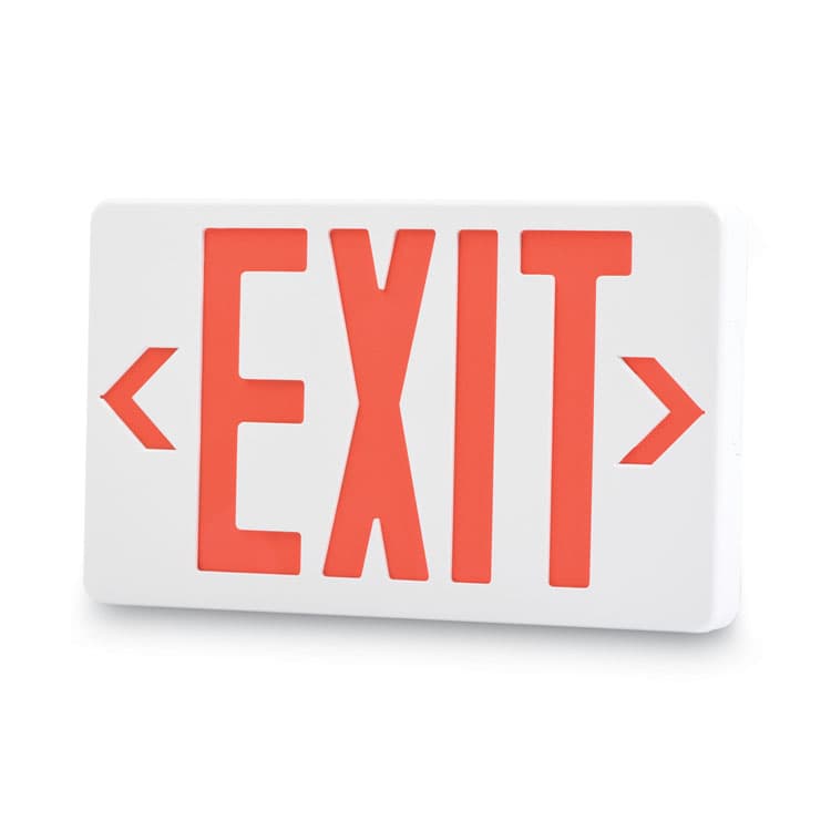 TATCO LED Exit Sign, Polycarbonate, 12.25 x 2.5 x 8.75, White (TCO07230)