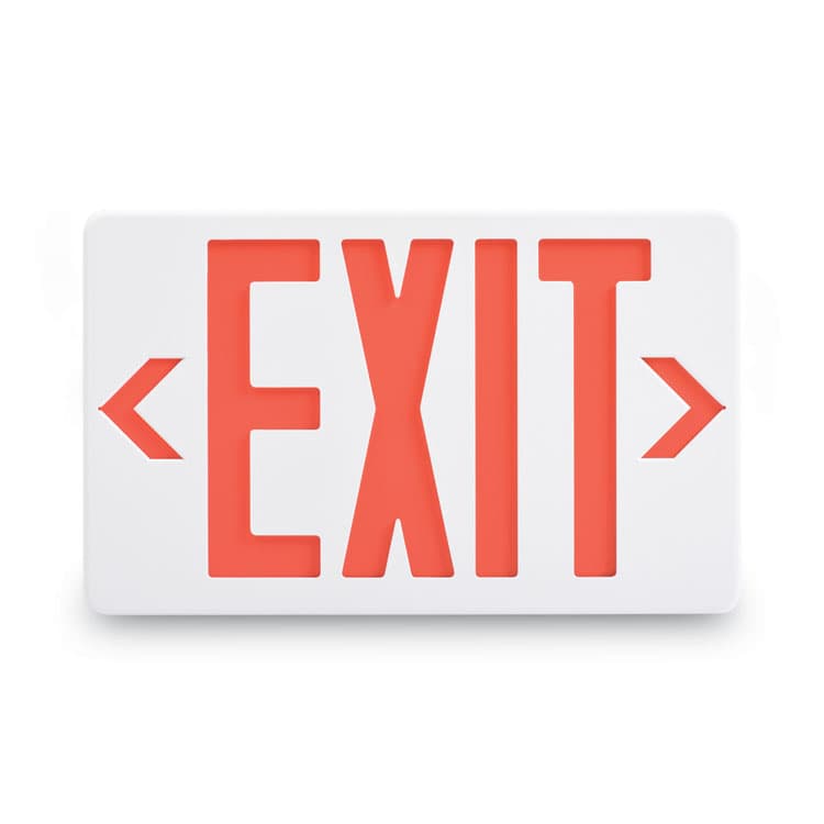 TATCO LED Exit Sign, Polycarbonate, 12.25 x 2.5 x 8.75, White (TCO07230) thumbnail 2