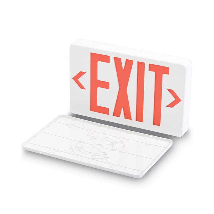 TATCO LED Exit Sign, Polycarbonate, 12.25 x 2.5 x 8.75, White (TCO07230) thumbnail 3