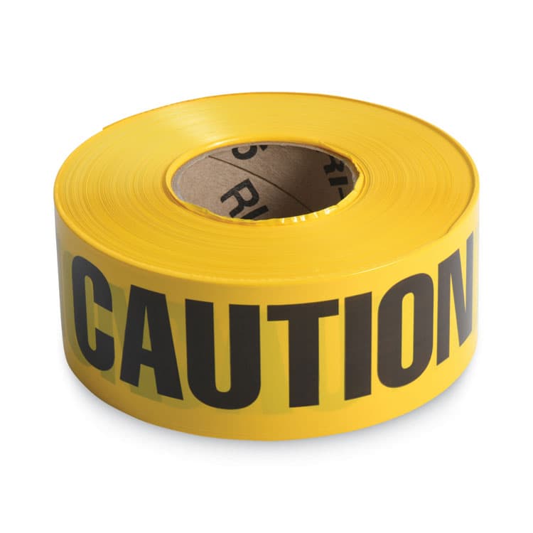 TATCO Caution Barricade Safety Tape, 3" x 1,000 ft, Black/Yellow (TCO10700) thumbnail 3