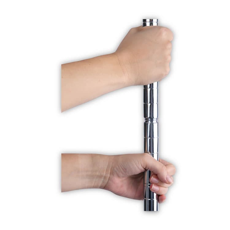 ALERA NSF Certified 6-Shelf Wire Shelving Kit, 48w x 18d x 72h, Silver (ALESW664818SR) thumbnail 3