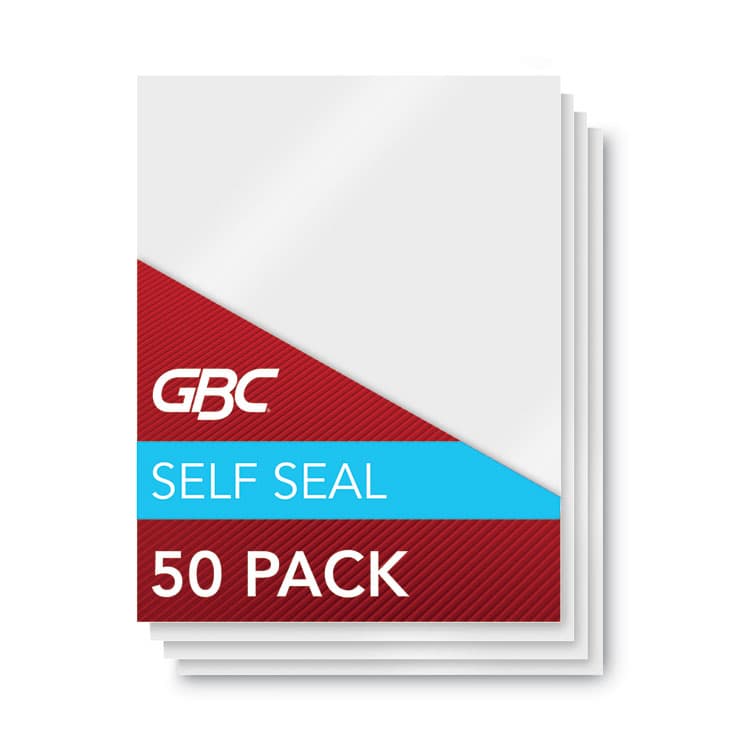 ACCO BRANDS, . SelfSeal Self-Adhesive Laminating Pouches and Single-Sided Sheets, 3 mil, 9" x 12", Gloss Clear, 50/Pack (GBC3747307) thumbnail 2